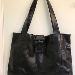 Hobo tote black leather